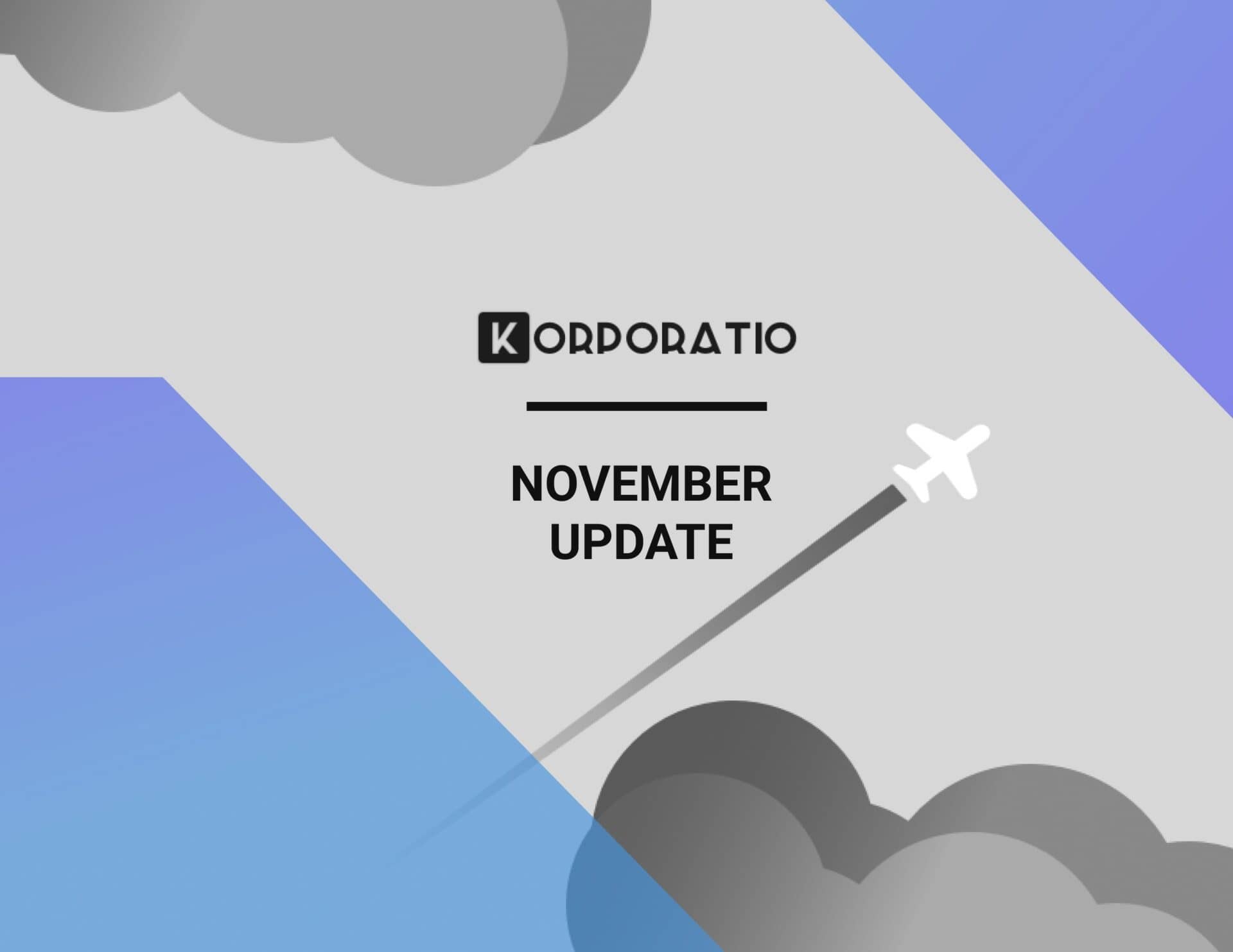 Korporatio november updates